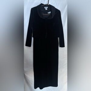 Robbie Bee Elegant Black Long Sleeve Dress with Jacket